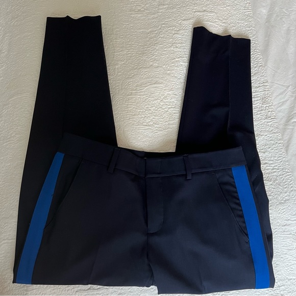 Vince navy trousers, bright blue side stripe. Size S. Perf condition, Never Worn - Picture 8 of 9